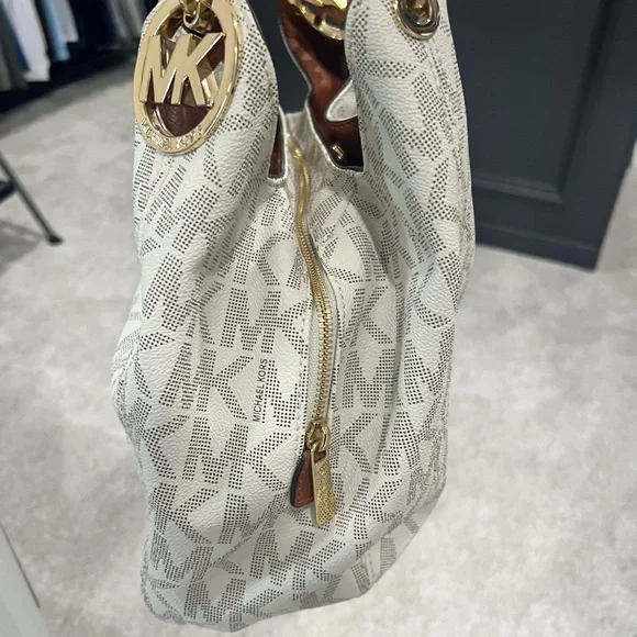 Michael Kors Cream and Brown Women's Bag - Picture 4 of 5